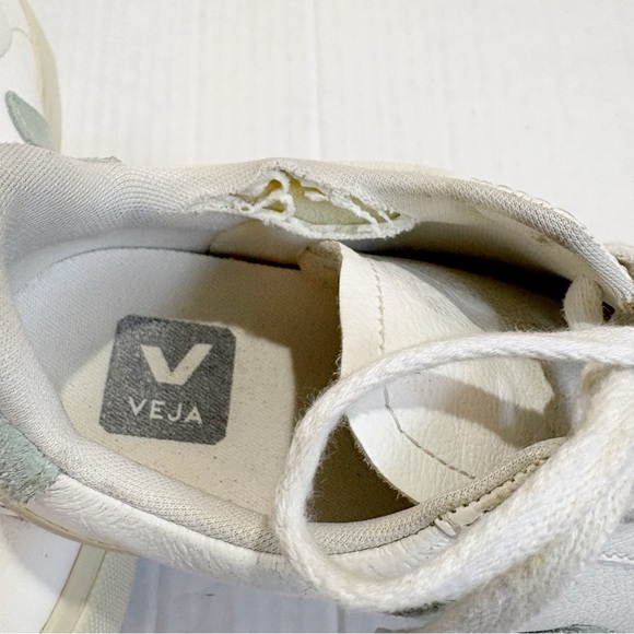 Veja Campo Leather Sneakers White Leather Size 6 Natural Suede Low Top Trainers - Picture 6 of 11